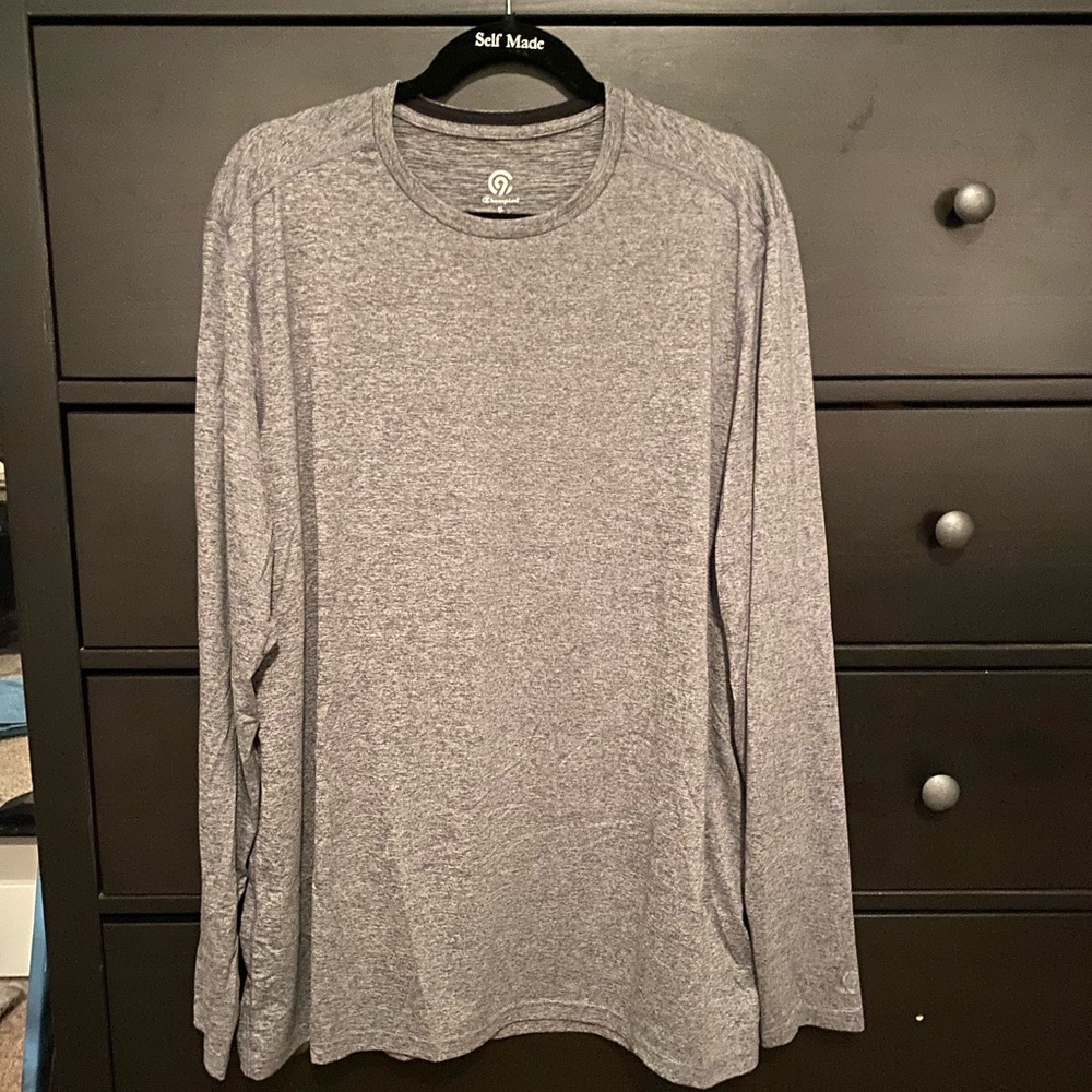 Grey champion men’s workout long sleeve shirt